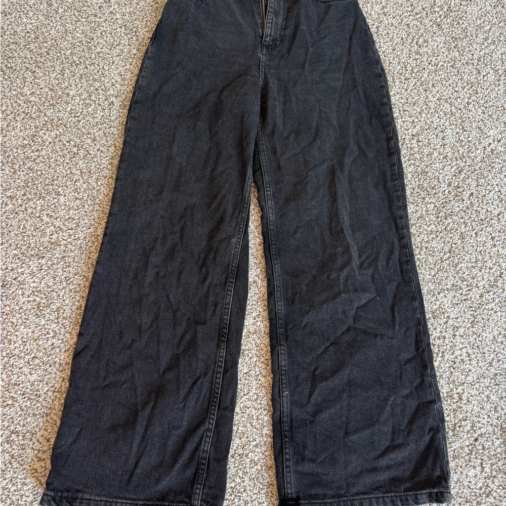 Women's Black Wide-Leg Jeans
